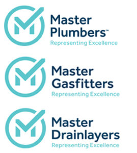 Master plumber, gas fitter and drain layer logos